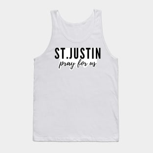 St. Justin pray for us Tank Top